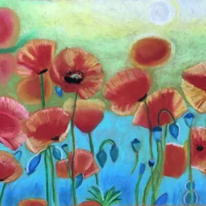 12-week Art Classes Lichfield flowers in a field painting