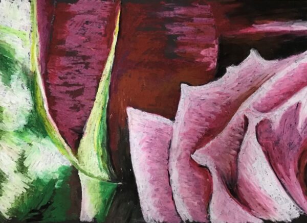 Semi-abstract in oil pastels - Thurs 24th or Fri 25th July