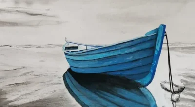 art classes lichfield blue boat painting